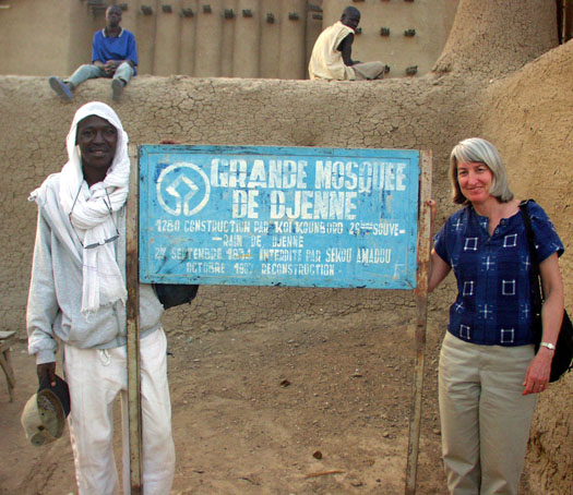 Youssouf and Jean by Mosque in Djenne