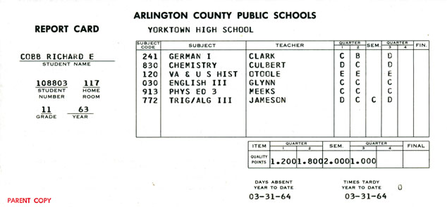 High School Report Card